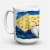 Carolines Treasures  MW1089CM15 Oysters Two Crackers Coffee Mug 15 oz Perspective: front
