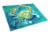 Carolines Treasures  MW1162LCB By Chance Crab in Aqua blue Glass Cutting Board L Perspective: front