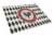 Carolines Treasures SB3086LCB Rooster Harlequin Black and white Glass Cutting B Perspective: front