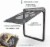 Ownpets Pet Dog Cat Small Screen Locking Flap Door Magnetic Automatic Slide Protector Perspective: front