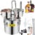 3 Pot 3 Gallon Water Wine Distiller Moonshine Still Boiler Stainless Perspective: front