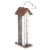 Stokes Select Wood Tower Bird Feeder - White/Brown Perspective: front
