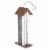 Stokes Select Wood Tower Bird Feeder - White/Brown Perspective: front
