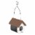 Stokes Select Cute Cling Wood Bird Feeder - White/Brown Perspective: front