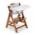 hauck AlphaPlus Grow Along Walnut Wooden High Chair, Tray Table & Deluxe Cushion Perspective: front