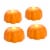 Inglow Wax Dipped LED Mini Pumpkin Tea Lights - Orange Perspective: front