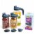 Nourished Essentials 3 Lids, 4 Caps, 2 Filters, 1 Handle Mason Jar Drinking Set Perspective: front