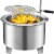 Double Fire Pit Patio Burner Bbq Grill Round Wood-Burning Flame Camping Site Perspective: front