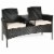 Slickblue Modern Patio Conversation Set with Built-in Coffee Table and Cushions Perspective: front