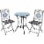 Slickblue - 3 Pieces Patio Bistro Set Outdoor Furniture Mosaic Table Chairs Perspective: front