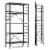 Slickblue 5-Tier Foldable Shelving Unit with Detachable Wheels and Anti-Toppling System Perspective: front