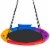 Slickblue 40 inch Saucer Tree Outdoor Round Platform Swing with Pillow and Handle-Multicolor Perspective: front