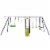 Slickblue 7-in-1 Stable A-shaped Outdoor Swing Set for Backyard Perspective: front