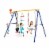 Slickblue Yellow 4-in-1 Kids Heavy Duty Multifunctional Swing Set for Indoor and Outdoor Use Perspective: front