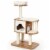 Slickblue 46 Inch Wooden Cat Activity Tree with Platform and Cushions for Cats and Kittens Perspective: front