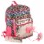 Cudlie Rainbow Animal Print Backpack with Pencil Case and Headband Perspective: front