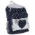 Cudlies Denim Glitter & Hearts Fashion Backpack Perspective: front
