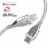 Naztech 15498 6 Ft. Titanium USB-C to Lightning Braided Cable - White Perspective: front