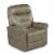 Ottawa Mushroom Light Brown Faux Leather Power Lift Chair with Heat and Massage Perspective: front