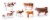 Country Life Farm Animal Set, Cows and Calves (05593C) Perspective: front