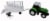 NewRay Toys Green Farm Tractor with Attachable Cattle Trailer Perspective: front