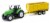 NewRay Toys Green Farm Tractor with Attachable Crop Trailer Perspective: front