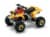NewRay Toys Die-Cast Yellow Yamaha Banshee Four Wheeler, 1:32 Scale Perspective: front
