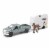 Grey Ford F-250 Super Duty with Attachable Horse Trailer Perspective: front