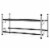 Ustech 2-Tier Slide-N-Adjust Multi-Position Metal Non-Slip Shoe Rack Perspective: front