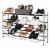 Ustech 3-Tier Slide-N-Adjust Multi-Position Metal Non-Slip Shoe Rack Perspective: front