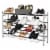 4-Tier Slide-N-Adjust Shoe Rack, Multi-Position, Expandable Organizer, Metal Perspective: front