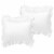 PiccoCasa 2 Pcs Ruffled Satin Pillowcase with Envelope Closure Perspective: front