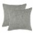 uxcell 2pcs Decorative Cotton Linen Square Throw Pillow Cover Cases for Couch Bed Gray Perspective: front