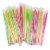 Jacent Individually Wrapped Plastic Neon Flex Drinking Straws: Perspective: front