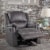 Jemma Tufted Slate Microfiber Swivel Gliding Recliner Perspective: front