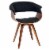 Armen Living Summer Modern Chair In Charcoal Fabric and Walnut Wood Perspective: front