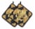 Carolines Treasures 8125PTHD Black and Gold Fleur de lis New Orleans Pair of Po Perspective: front