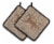 Carolines Treasures BB1003-BL-BN-PTHD Horse Burlap and Brown Pair of Pot Holder Perspective: front