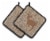 Carolines Treasures  BB1012-BL-BN-PTHD Deer Burlap and Brown Pair of Pot Holders Perspective: front