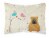 Christmas Presents between Friends English Bulldog - Red Canvas Fabric Decorativ Perspective: front