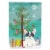 Merry Christmas Tree French Bulldog Piebald Flag Canvas House Size Perspective: front