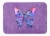 Carolines Treasures  8860RUG Butterfly on Purple Machine Washable Memory Foam Ma Perspective: front
