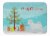 Maltese Merry Christmas Tree Machine Washable Memory Foam Mat Perspective: front