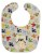 Carolines Treasures BB5935BIB Pawprints Pekingnese Cream Baby Bib Perspective: front