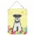 Easter Eggs Miniature Schnauzer Salt and Pepper Wall or Door Hanging Prints Perspective: front