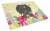 Easter Eggs Wire Haired Dachshund Dapple Glass Cutting Board Large Perspective: front