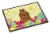 Carolines Treasures BB6086MAT Easter Eggs Shih Tzu Silver Chocolate Doormat 18x Perspective: front