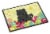 Carolines Treasures BB6143MAT Easter Eggs Chow Chow Black Doormat 18x27 Perspective: front