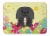 Easter Eggs Pekingese Black Machine Washable Memory Foam Mat Perspective: front