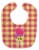 Carolines Treasures BB7068BIB Ice Pop Popsicle Face Gingham Baby Bib Perspective: front